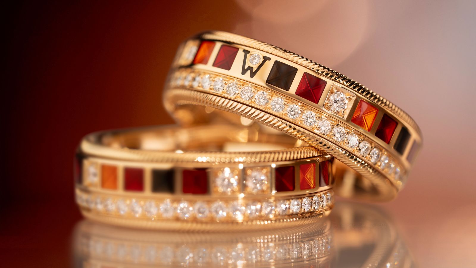 Wellendorff Ring POWER IN RED., Detailaufnahme