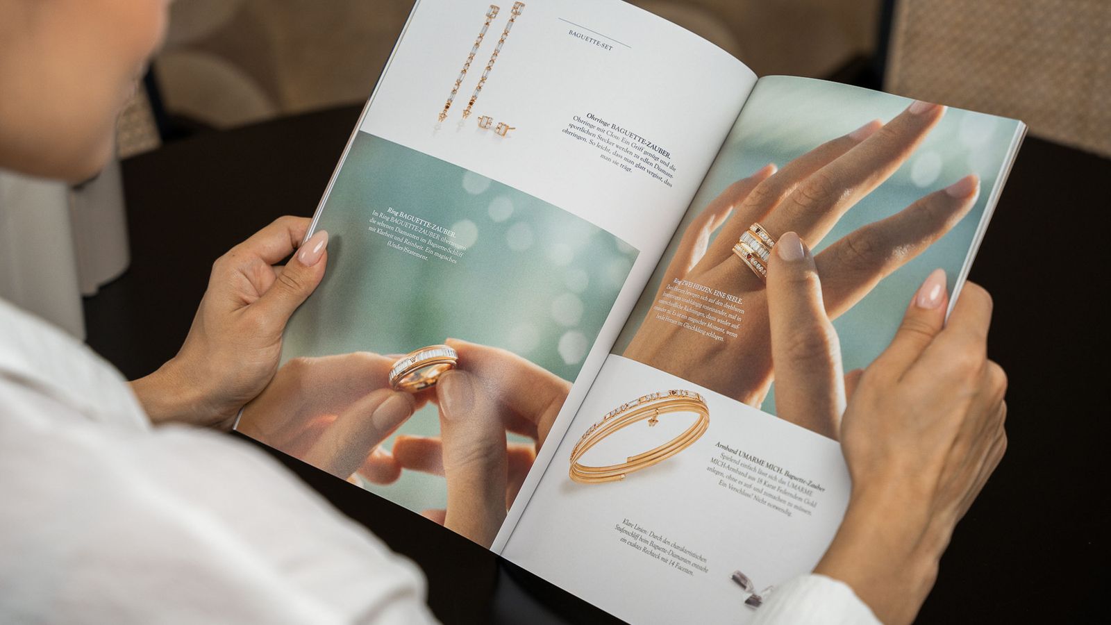 Die Magazinseite der neuen Wellendorff Kollektion Baguette Set aus dem Familienmagazin 2025