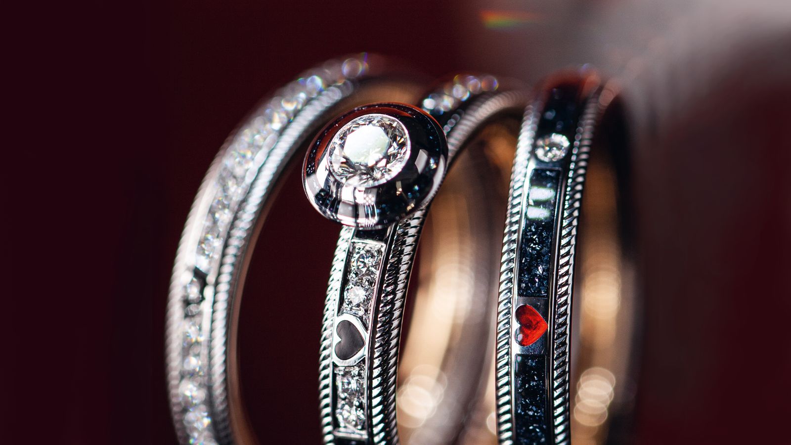 Ring Danke Für Onyx und Ring Unsere Zeit Mood Ring Brillant-Julie