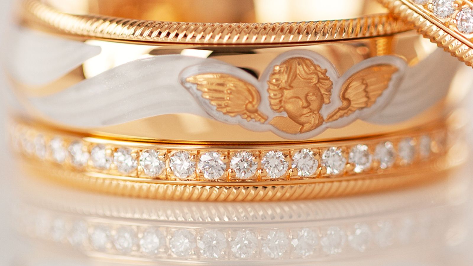 Ring Beschütze Mich Gelbgold Schutzengel Juwelenkunst