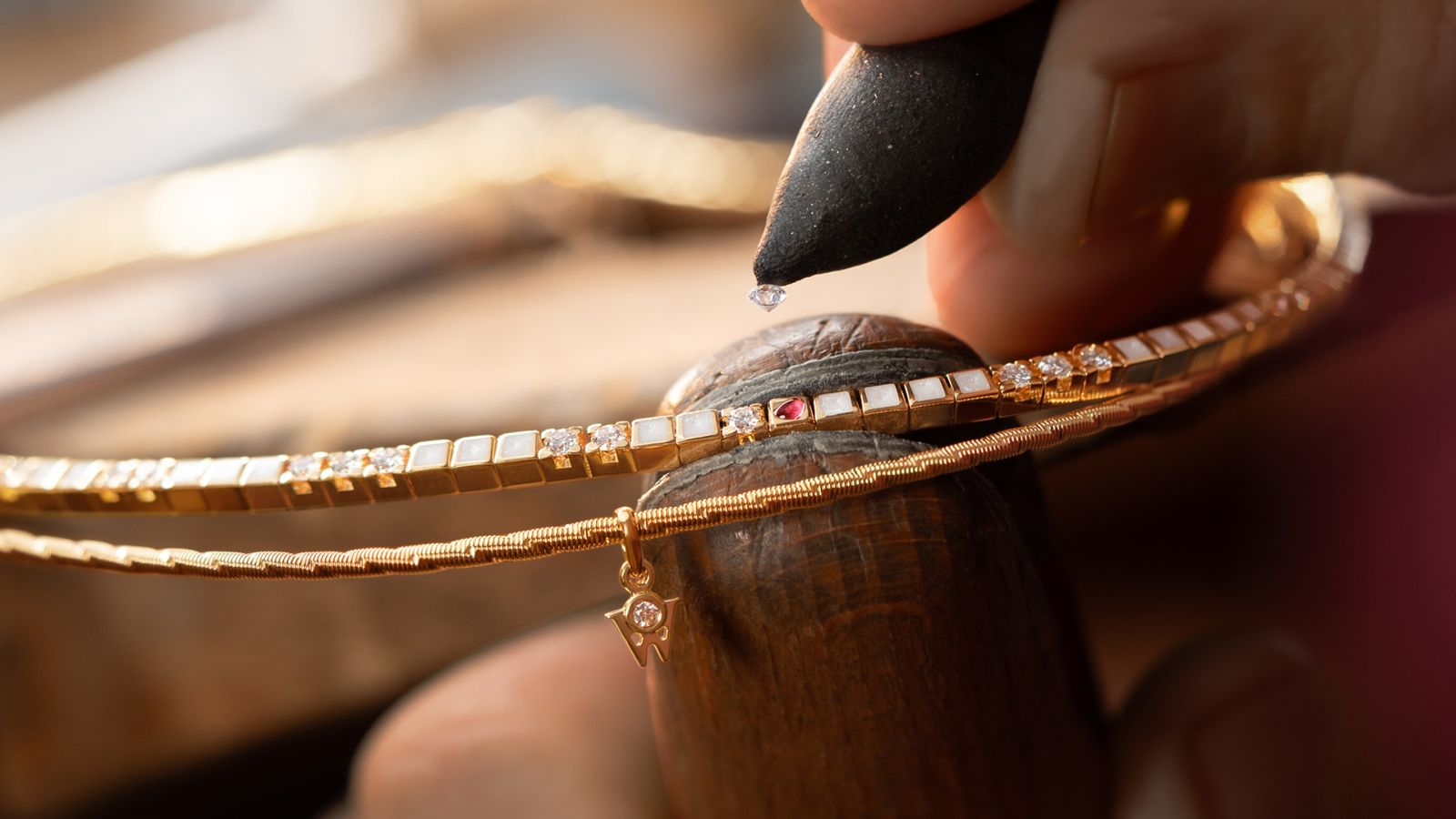 Collier Mein Glück in der Manufaktur - Fassen