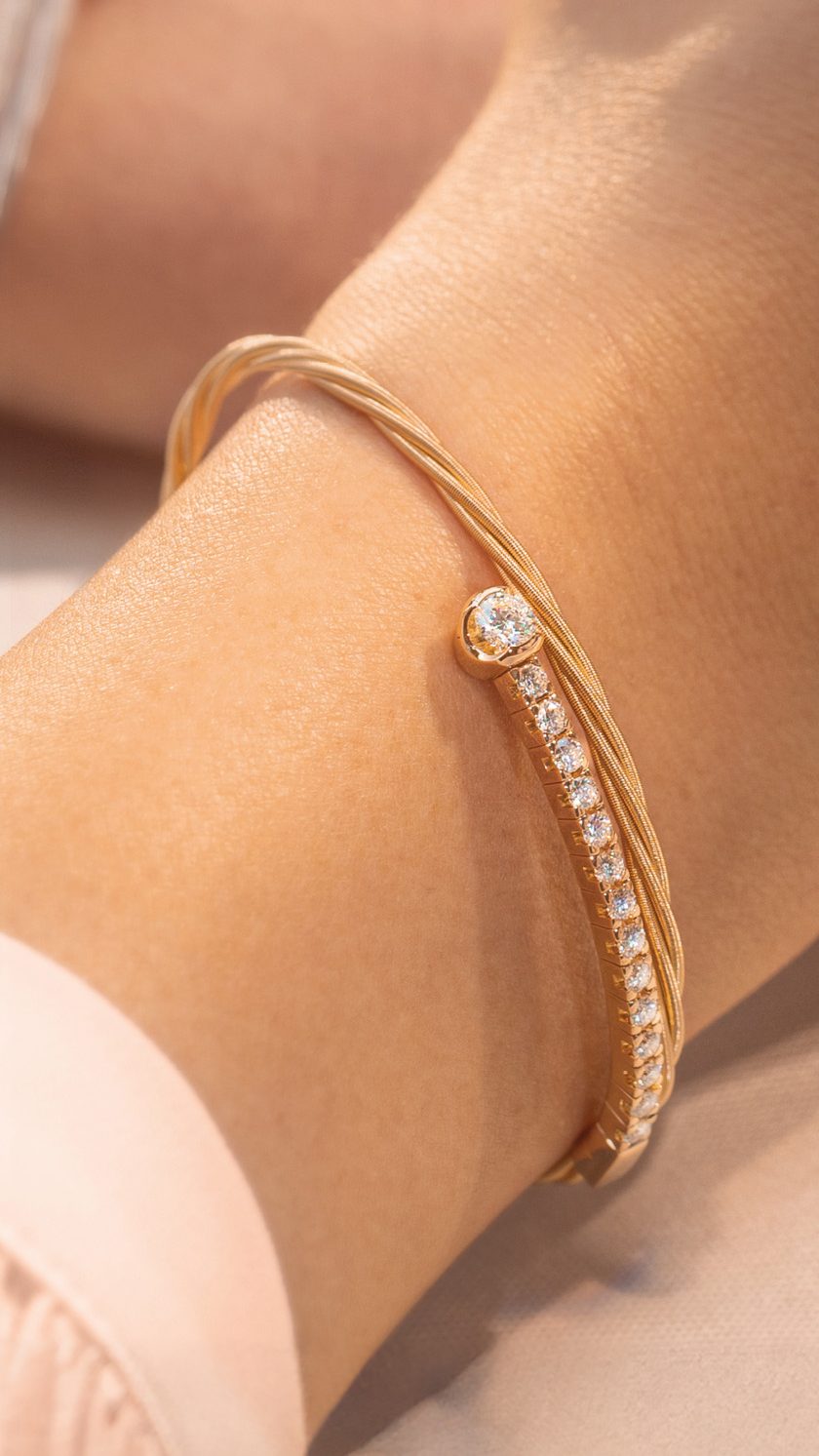 きらめくエレガンス：ブレスレット「EMBRACE ME. Power of diamonds」